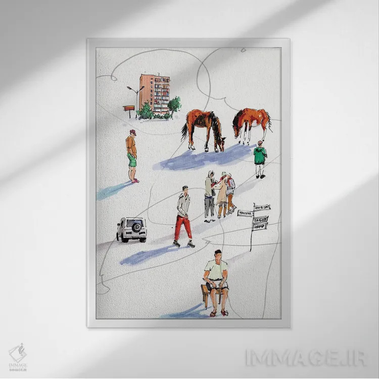 تابلو لحظات درخشان اثر بوگدان شیپتنکو - نمای قابدار سفید