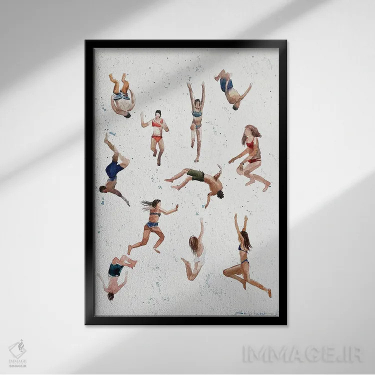 تابلو غواصی اثر بوگدان شیپتنکو - نمای قابدار مشکی