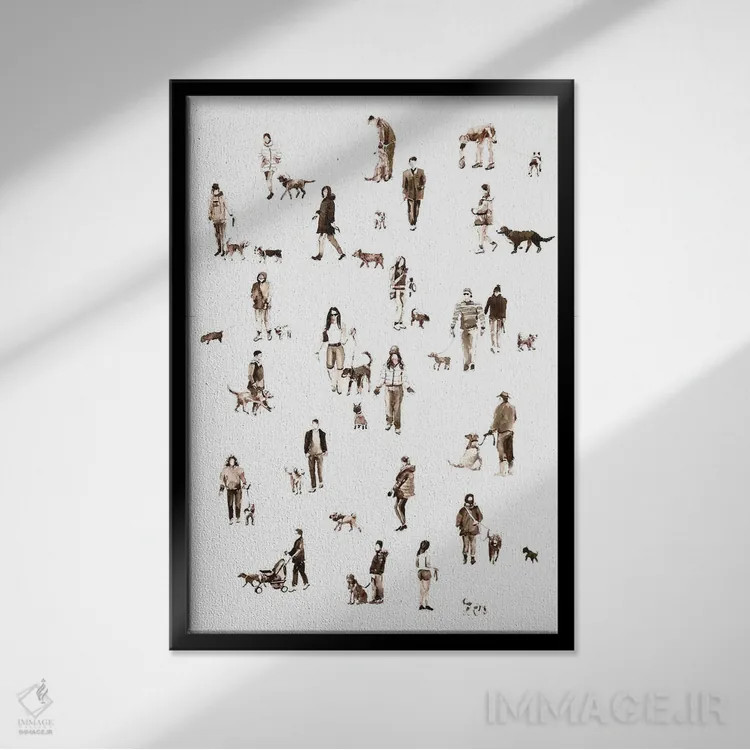 تابلو سگ اثر بوگدان شیپتنکو - نمای قابدار مشکی