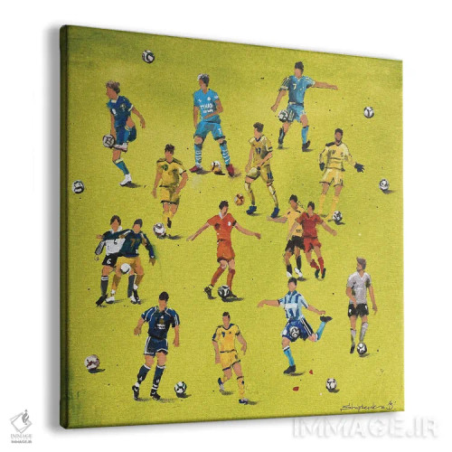 تابلو بازیکنان فوتبال اثر بوگدان شیپتنکو - نمای پرسپکتیو محصول