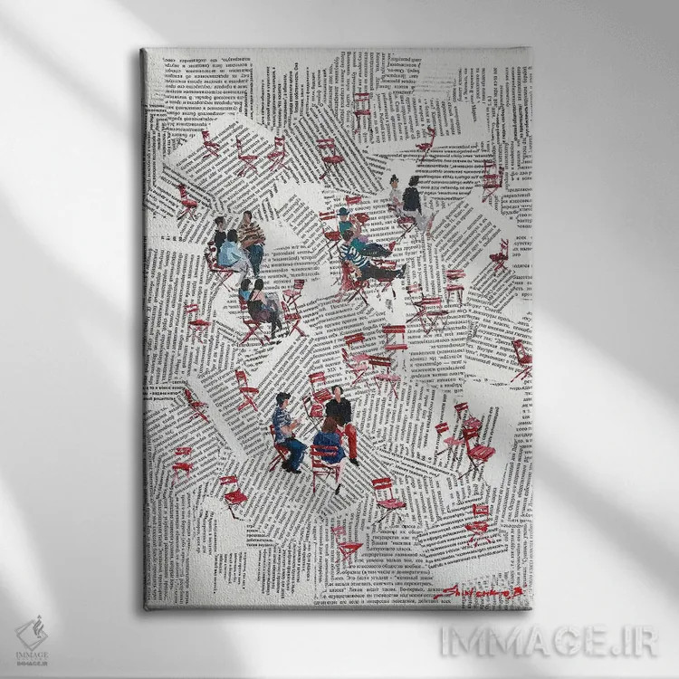 تابلو گرینیچ ویلیج (محلهای در نیویورک) اثر بوگدان شیپتنکو - نمای روبهرو روی دیوار