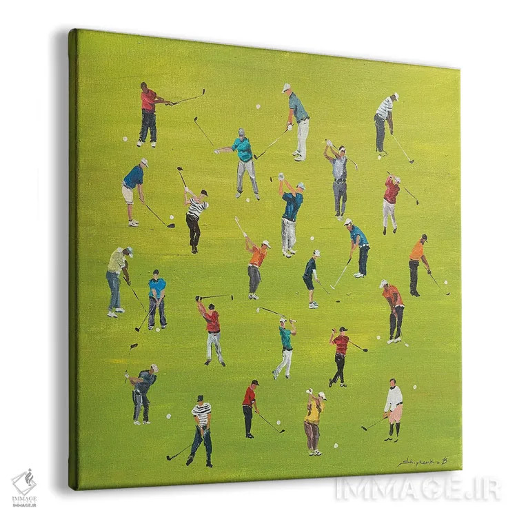 تابلو بازیکنان گلف اثر بوگدان شیپتنکو - نمای پرسپکتیو محصول