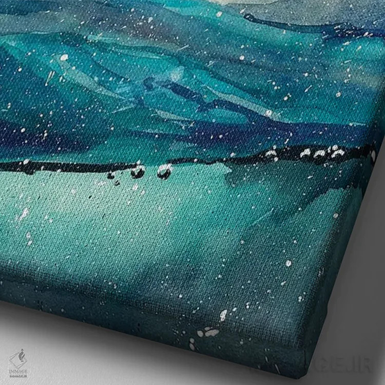 تابلو پنگوئنهای جنوبگان اثر بوگدان شیپتنکو - نمای نزدیک بافت بوم