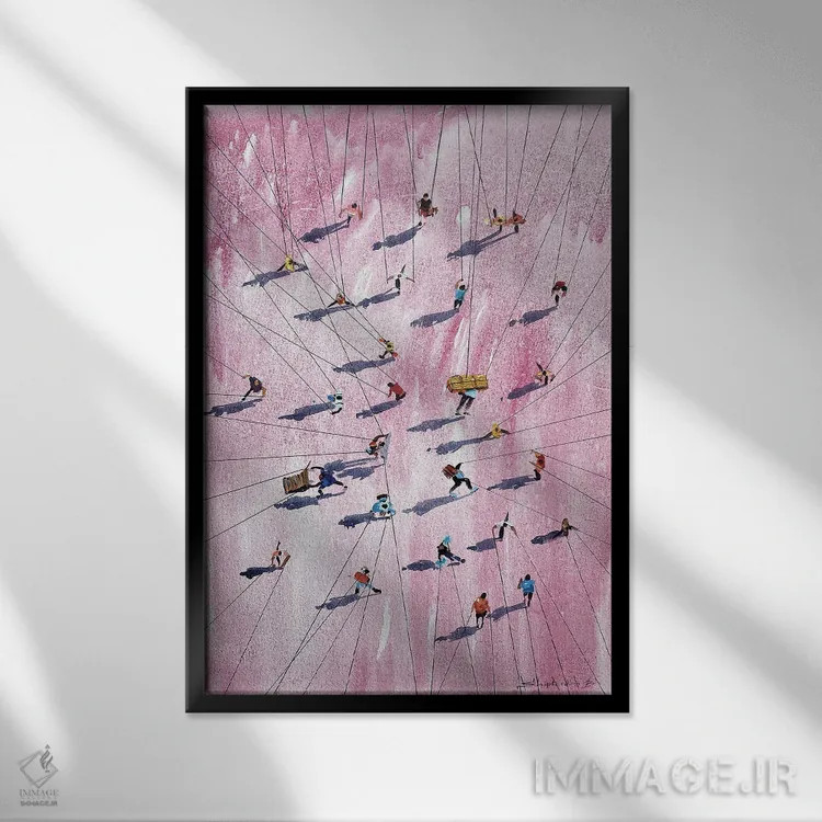 تابلو بازی زندگی اثر بوگدان شیپتنکو - نمای قابدار مشکی