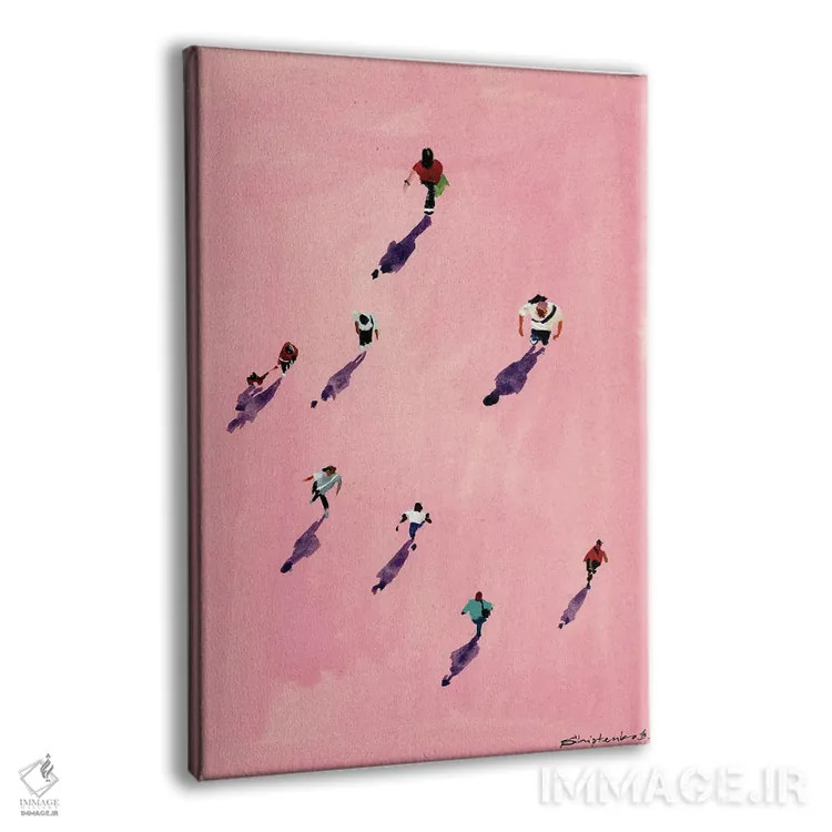 تابلو مردمان صورتی یک اثر بوگدان شیپتنکو - نمای پرسپکتیو محصول