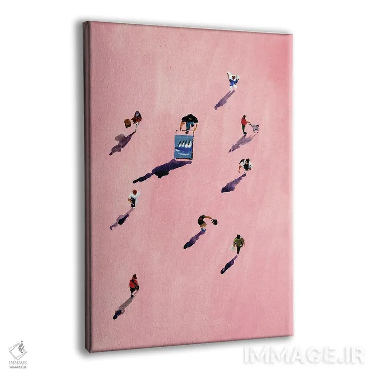 تابلو مردمان صورتی دو اثر بوگدان شیپتنکو - نمای پرسپکتیو محصول