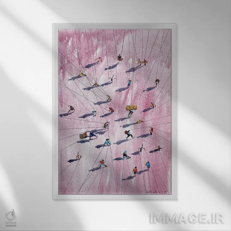 تابلو بازی زندگی اثر بوگدان شیپتنکو - نمای قابدار سفید