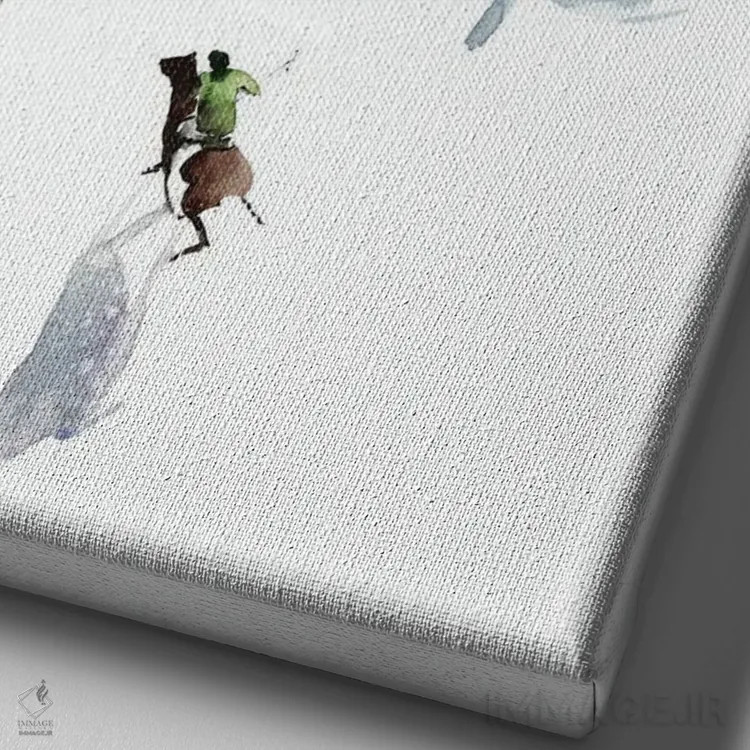 تابلو بازیکنان چوگان اثر بوگدان شیپتنکو - نمای نزدیک بافت بوم