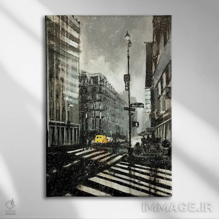 تابلو زمستان نیویورک اثر بوگدان شیپتنکو - نمای روبهرو روی دیوار