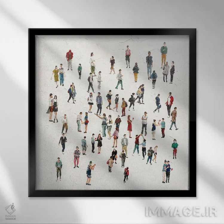 تابلو اجتماعی اثر بوگدان شیپتنکو - نمای قابدار مشکی