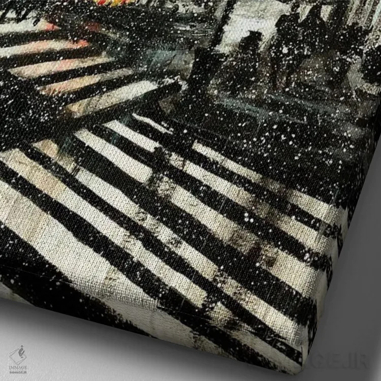 تابلو زمستان نیویورک اثر بوگدان شیپتنکو - نمای نزدیک بافت بوم