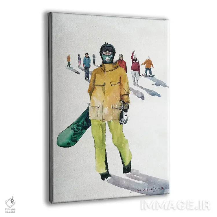 تابلو اسنوبوردبازها اثر بوگدان شیپتنکو - نمای پرسپکتیو محصول