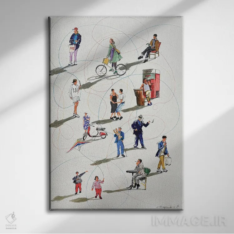 تابلو آنها که عاشق زندگیاند اثر بوگدان شیپتنکو - نمای روبهرو روی دیوار