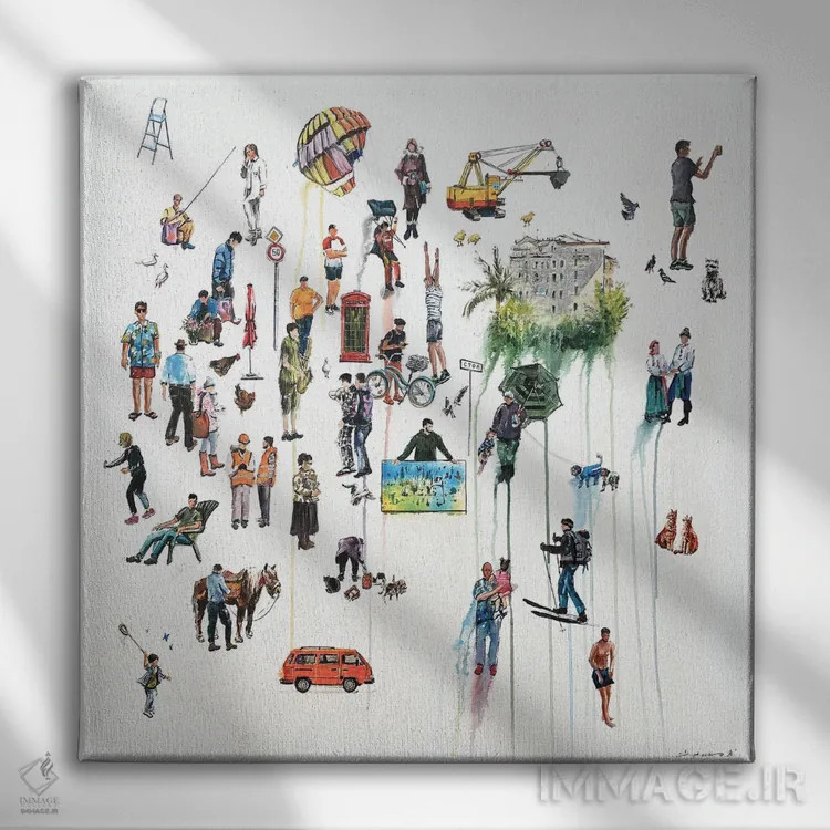 تابلو یگانگی اثر بوگدان شیپتنکو - نمای روبهرو روی دیوار