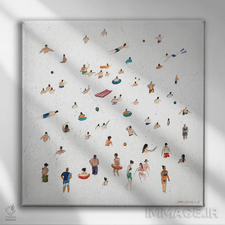 تابلو فصل شنا اثر بوگدان شیپتنکو - نمای روبهرو روی دیوار