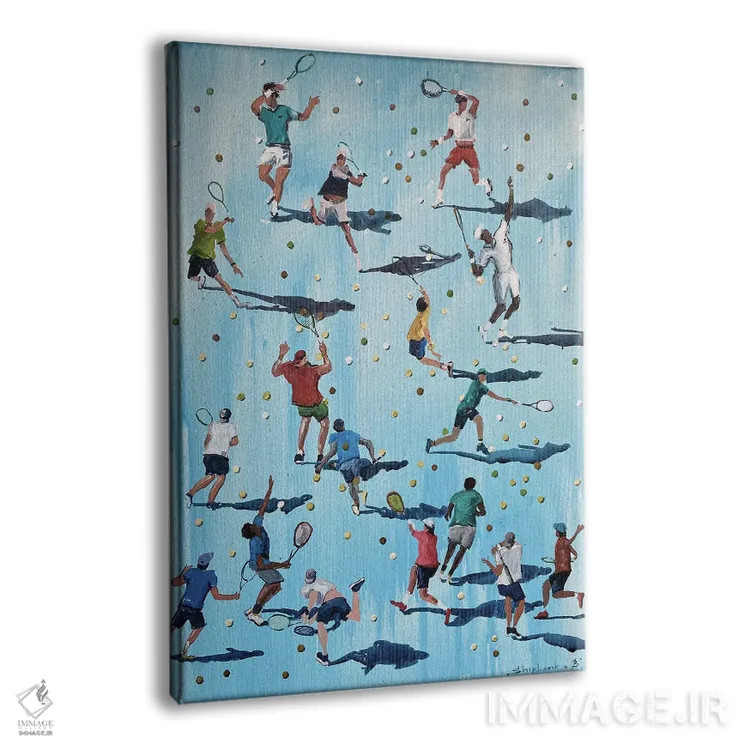 تابلو بازیکنان تنیس اثر بوگدان شیپتنکو - نمای پرسپکتیو محصول