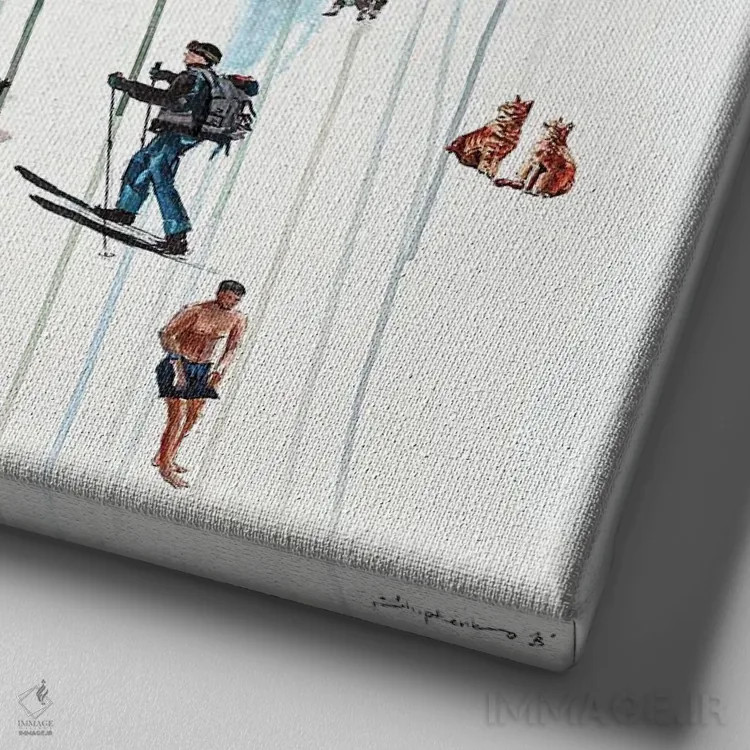 تابلو یگانگی اثر بوگدان شیپتنکو - نمای نزدیک بافت بوم