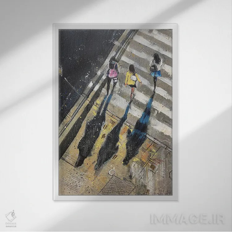 تابلو خیابان در گرگ و میش اثر بوگدان شیپتنکو - نمای قابدار سفید