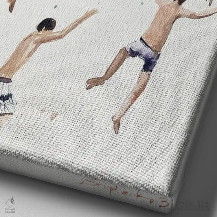 تابلو شنا اثر بوگدان شیپتنکو - نمای نزدیک بافت بوم