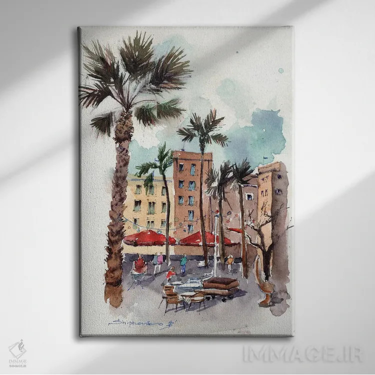 تابلو بارسلونا (اسپانیا) اثر بوگدان شیپتنکو - نمای روبهرو روی دیوار