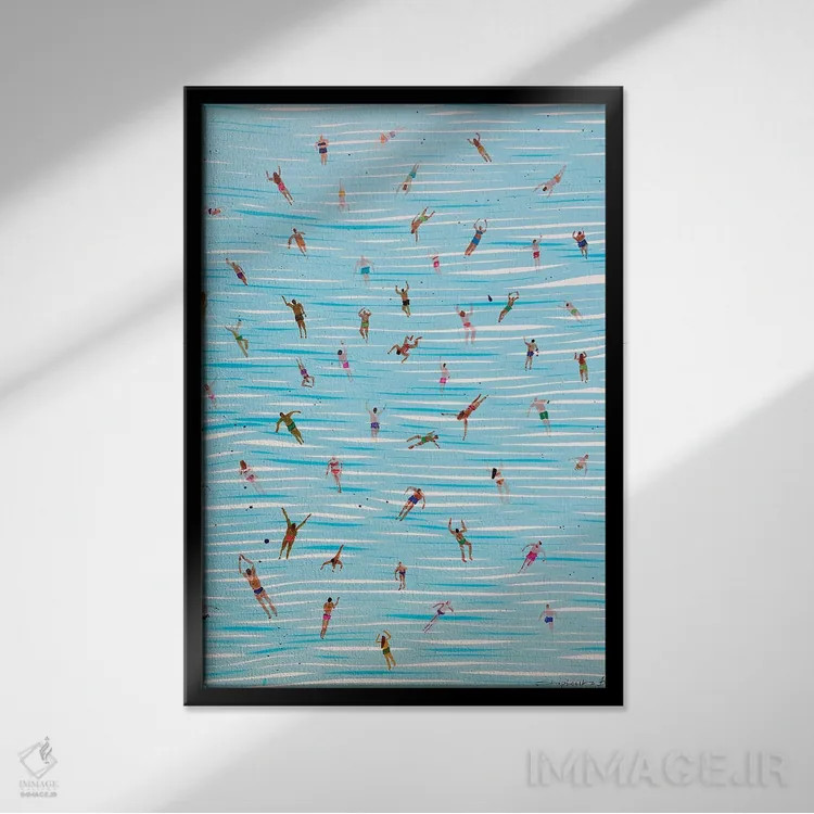 تابلو شنا کردن اثر بوگدان شیپتنکو - نمای قابدار مشکی