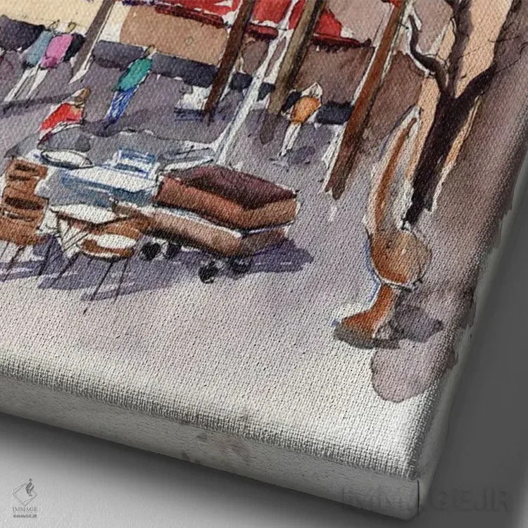 تابلو بارسلونا (اسپانیا) اثر بوگدان شیپتنکو - نمای نزدیک بافت بوم