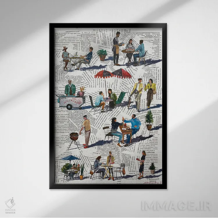 تابلو روزنامه بیرون خوشمزهتر است اثر بوگدان شیپتنکو - نمای قابدار مشکی