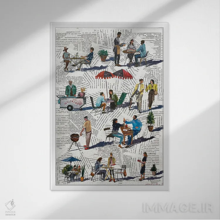 تابلو روزنامه بیرون خوشمزهتر است اثر بوگدان شیپتنکو - نمای قابدار سفید