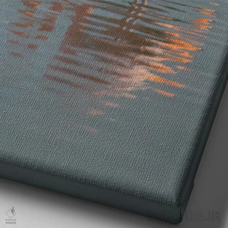 تابلو فلامینگو به دنبال غذا در خور در جزایر گالاپاگوس اثر بتی سدرکوئیست - نمای نزدیک بافت بوم