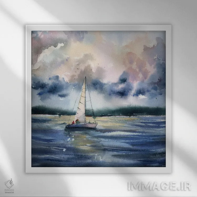 تابلو دریای سیاه اثر بوگدان شیپتنکو - نمای قابدار سفید