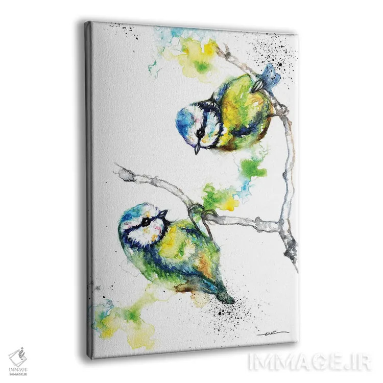 تابلو بلو تیتها (گروه پرندهها) اثر بیبزآرتس - نمای پرسپکتیو محصول