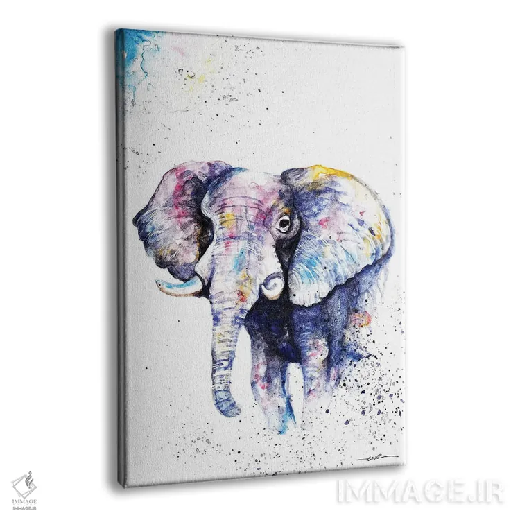تابلو فیل هرگز فراموش نمیکند اثر بیبزآرتس - نمای پرسپکتیو محصول