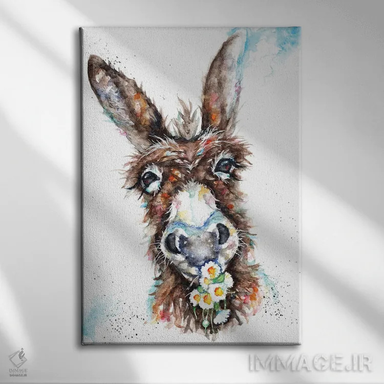 تابلو گل مروارید (دیزی) اثر بیبزآرتس - نمای روبهرو روی دیوار