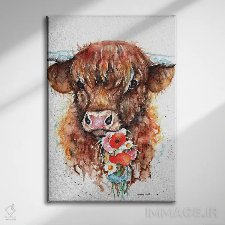 تابلو فلورا (گیاهان یا الههٔ طبیعت) اثر بیبزآرتس - نمای روبهرو روی دیوار