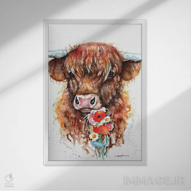 تابلو فلورا (گیاهان یا الههٔ طبیعت) اثر بیبزآرتس - نمای قابدار سفید