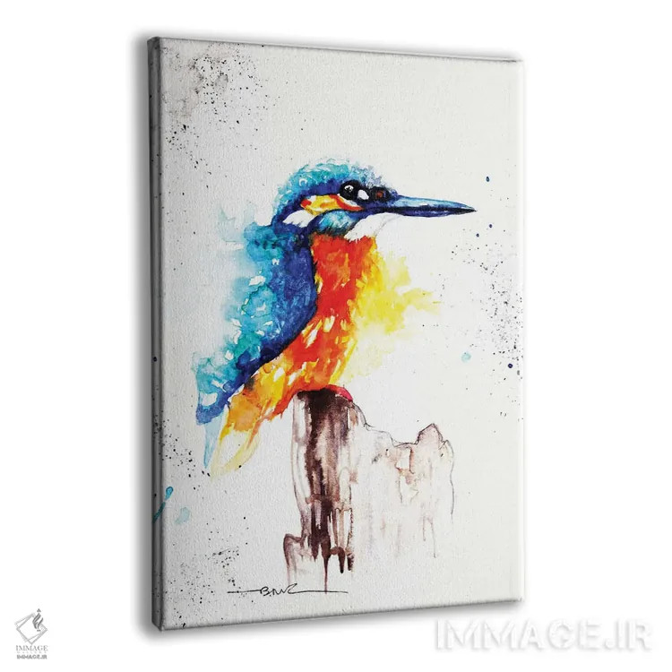 تابلو مرغ ماهیخوار ۲ اثر بیبزآرتس - نمای پرسپکتیو محصول