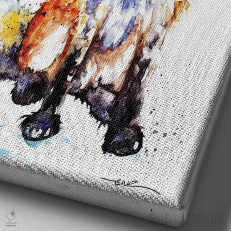 تابلو سلام زنبور... اثر بیبزآرتس - نمای نزدیک بافت بوم