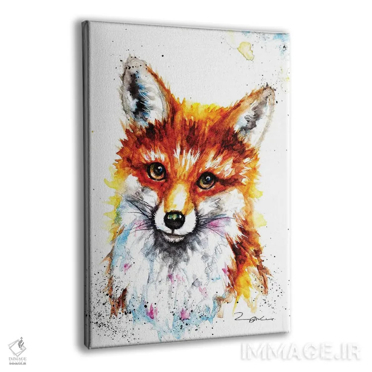 تابلو روباه ماده کوچک اثر بیبزآرتس - نمای پرسپکتیو محصول