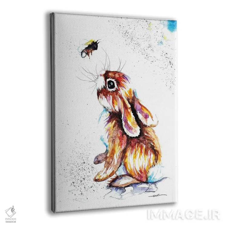 تابلو خرگوش و زنبور ۱ اثر بیبزآرتس - نمای پرسپکتیو محصول