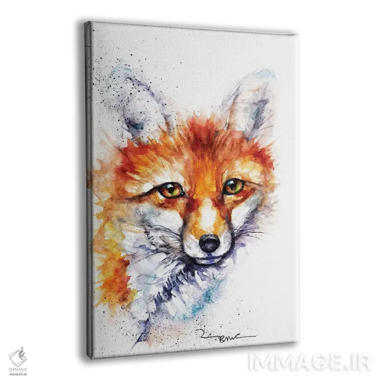 تابلو روباه ماده زیبا اثر بیبزآرتس - نمای پرسپکتیو محصول