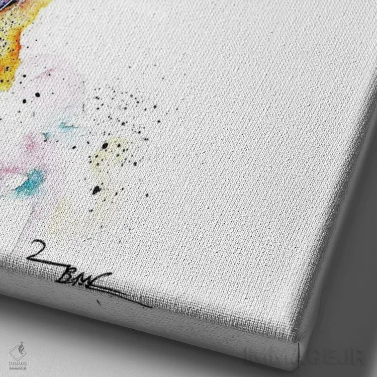 تابلو جغد نیمهشب اثر بیبزآرتس - نمای نزدیک بافت بوم