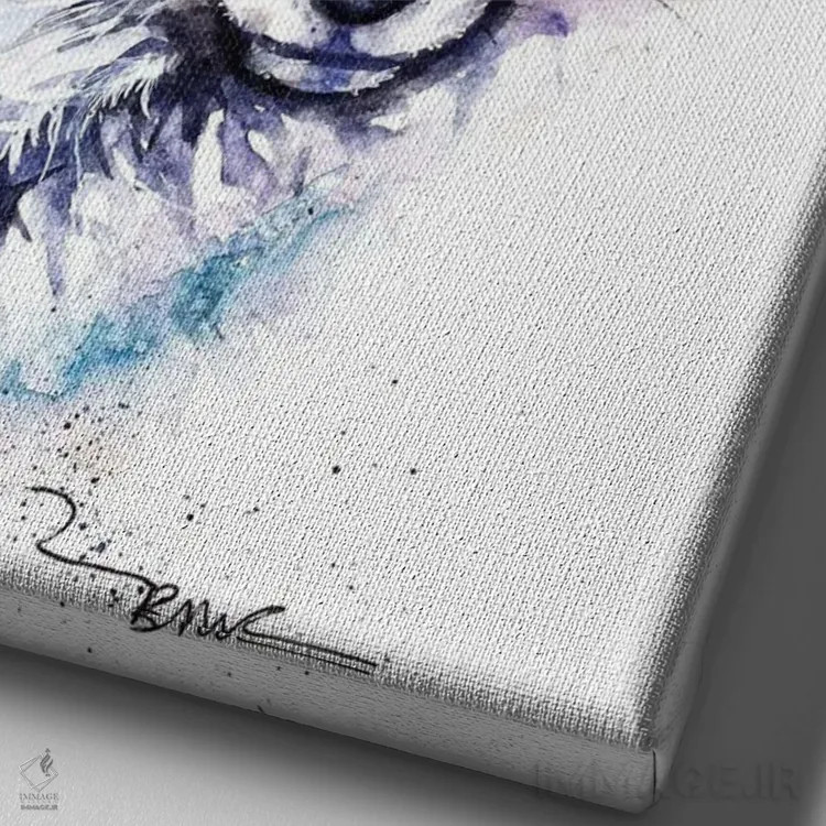 تابلو روباه ماده زیبا اثر بیبزآرتس - نمای نزدیک بافت بوم