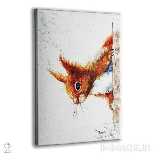 تابلو سنجاب قرمز ۳ اثر بیبزآرتس - نمای پرسپکتیو محصول