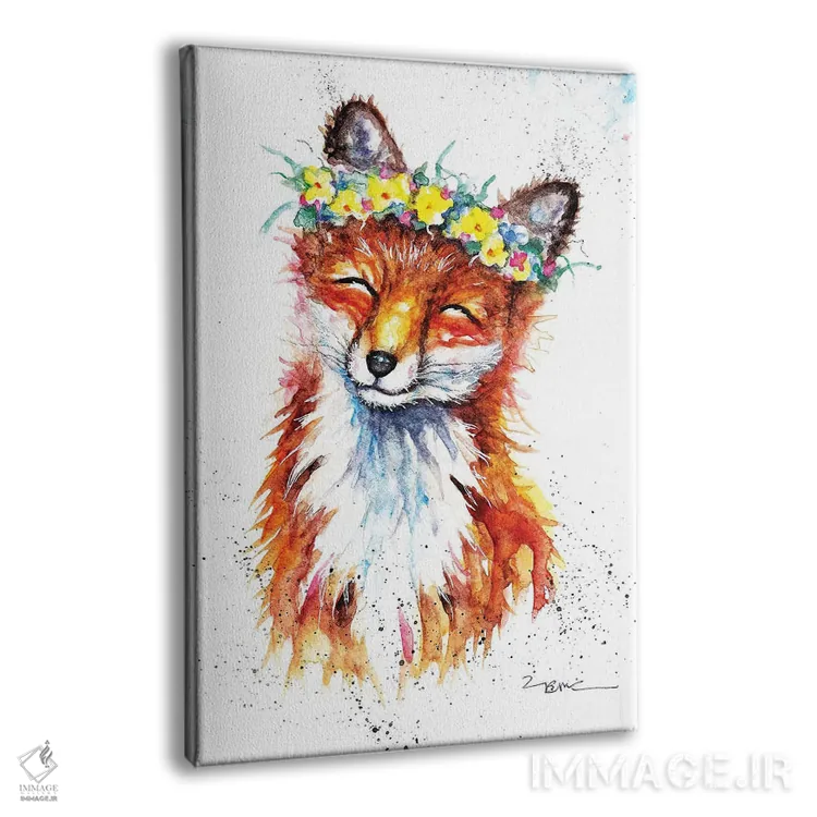 تابلو روباه بهاری اثر بیبزآرتس - نمای پرسپکتیو محصول