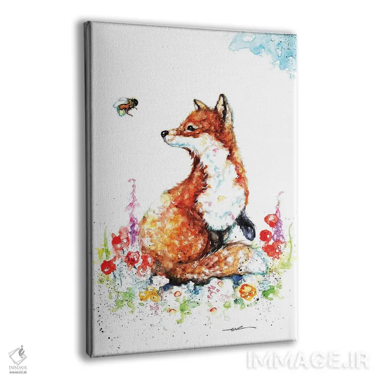 تابلو روباه تابستانی اثر بیبزآرتس - نمای پرسپکتیو محصول