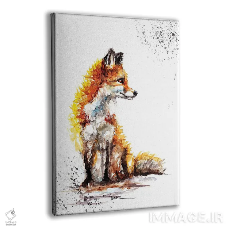 تابلو روباه مراقب اثر بیبزآرتس - نمای پرسپکتیو محصول