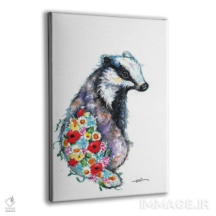 تابلو گورکن شکوفهدهنده اثر بیبزآرتس - نمای پرسپکتیو محصول