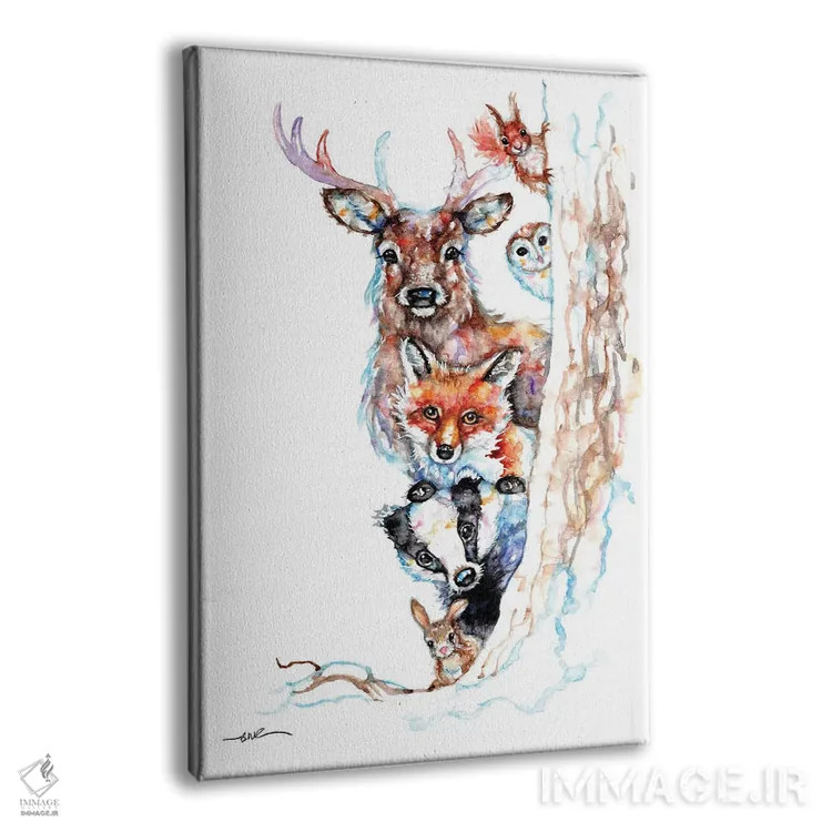 تابلو گروه روستایی اثر بیبزآرتس - نمای پرسپکتیو محصول