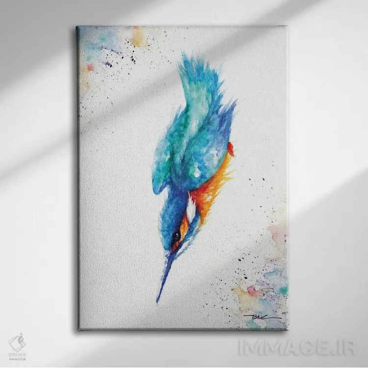 تابلو شیرجه بزن اثر بیبزآرتس - نمای روبهرو روی دیوار