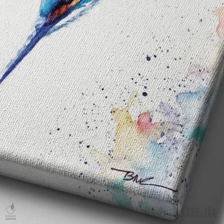 تابلو شیرجه بزن اثر بیبزآرتس - نمای نزدیک بافت بوم